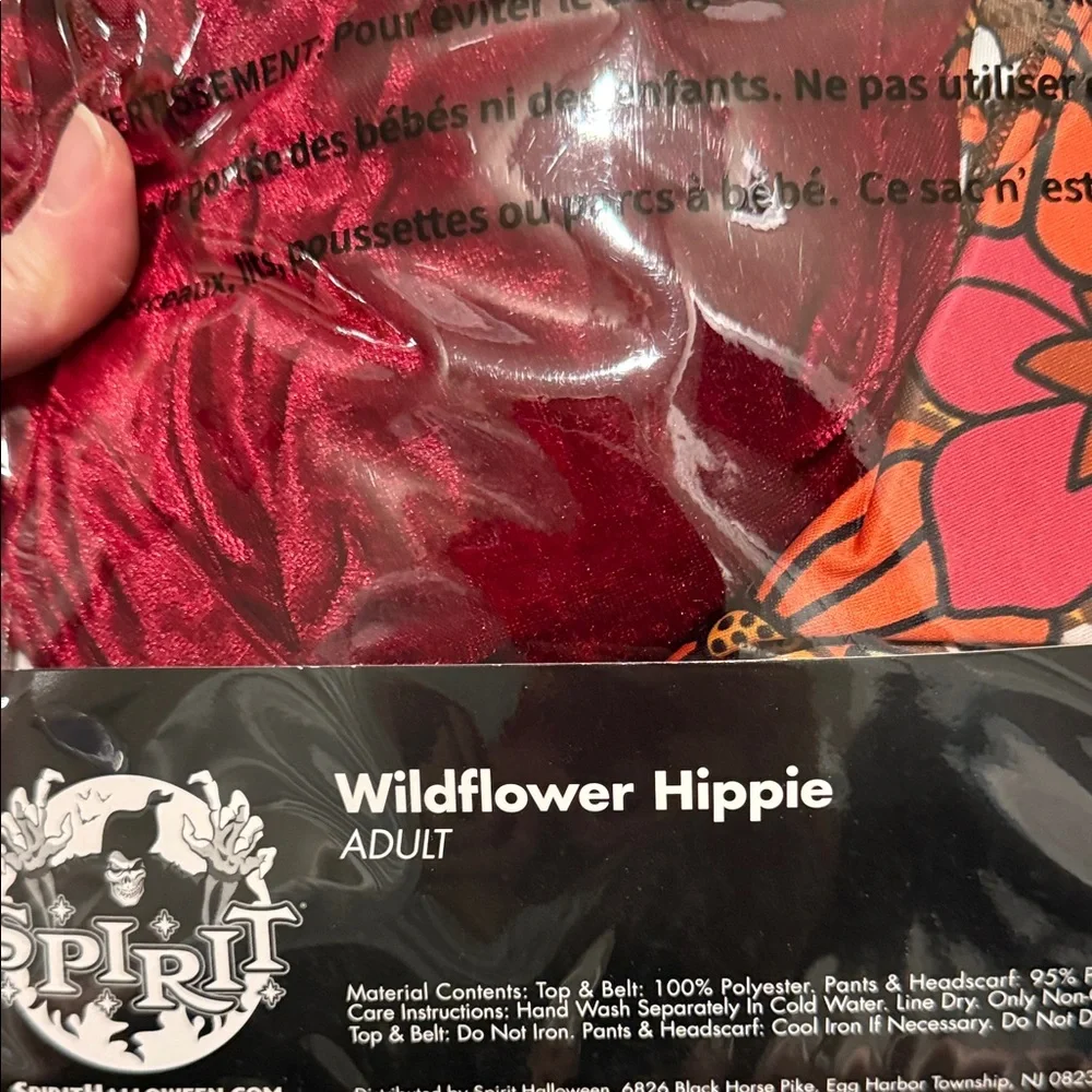 Spirit Halloween Wildflower Hippie Costume- Large 12/14 - Picture 6 of 6